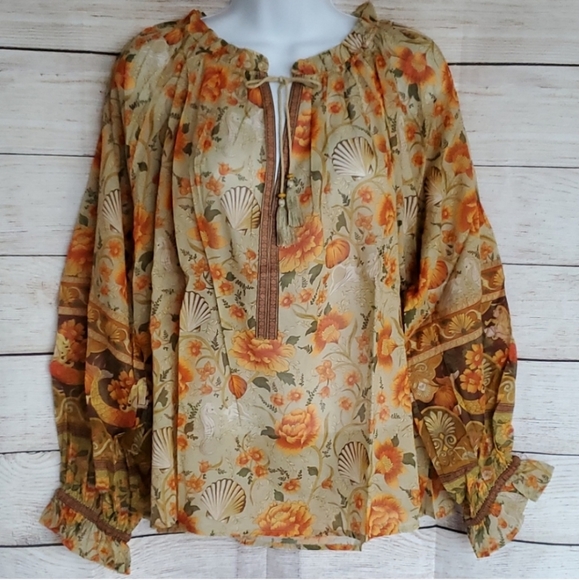 Spell Tops - 🎉9XHP🎉Spell & The Gypsy Collective Seashell Blouse Size M